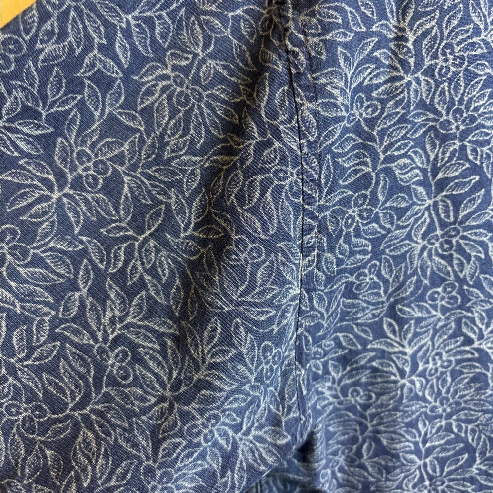 Men’s Pendleton Indigo Leaf Pattern Short Sleeve … - image 2